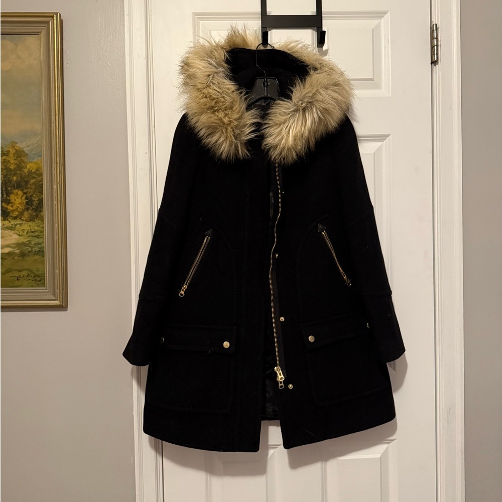 Jcrew Stadium Cloth Wool Coat